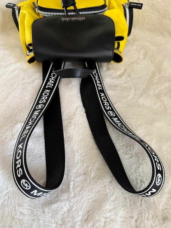 NWT Michael Kors Abbey Yellow Nylon Cargo Backpack main image 5